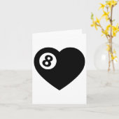 Billiard Heart Liebe Pool Player Valentine Poll Ba Karte (Gelbe Blume)
