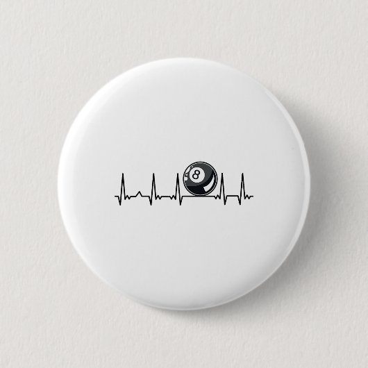Billiard Heartbeat Snooker Pool Chalk Billiard Pla Button (Vorderseite)