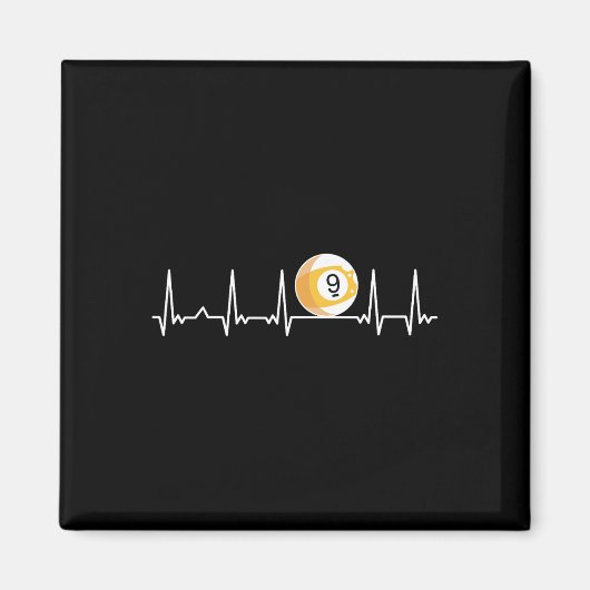 Billiard Heartbeat Snooker Pool Chalk Billiard Pla Magnet (Vorne)