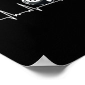 Billiard Heartbeat Snooker Pool Chalk Billiard Pla Poster (Ecke)