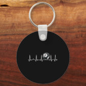 Billiard Heartbeat Snooker Pool Chalk Billiard Pla Schlüsselanhänger (Vorderseite)