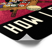 Billiard I Roll Billiards Game Snooker Pool Billia Poster (Ecke)