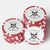 Billiard "Ich bin dein Huckelberry" Pokerchip Pokerchips (Stapel)