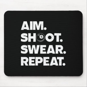 Billiard Kunst für Männer Frauen Billiard Spieler  Mousepad