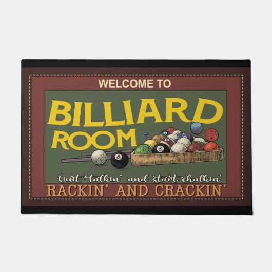 Billiard Lover Mat, Billiard Doormat, Billard Play Fußmatte (Vorderseite)