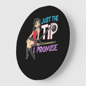 Billiard Lovers Just The Tip I Promise Große Wanduhr (Winkel)