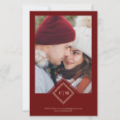 Billiard Luxury Wedding Initials Ornamental Geblüh (Rückseite)