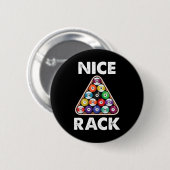 Billiard Nice Rack Billiard Player Geschenk Button (Vorne & Hinten)