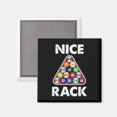 Billiard Nice Rack Billiard Player Geschenk Magnet (Vorderseite/Rückseite)