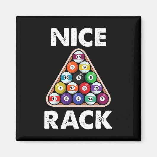 Billiard Nice Rack Billiard Player Geschenk Magnet (Vorne)