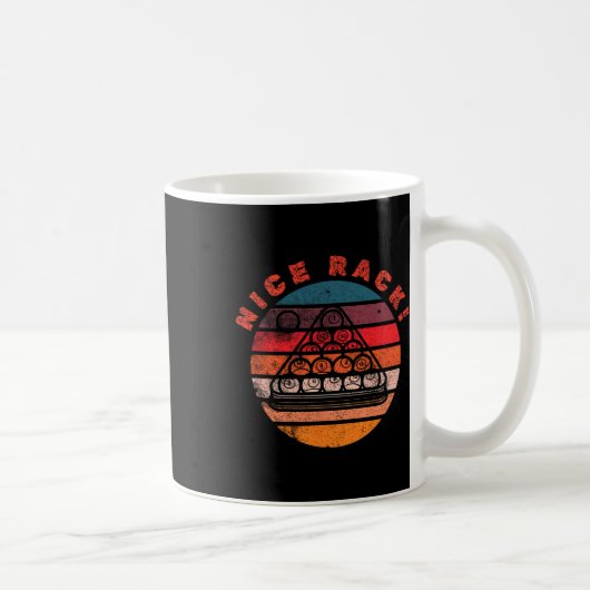 Billiard Nice Rack Players Funny Billiard Vintag Kaffeetasse (Rechts)