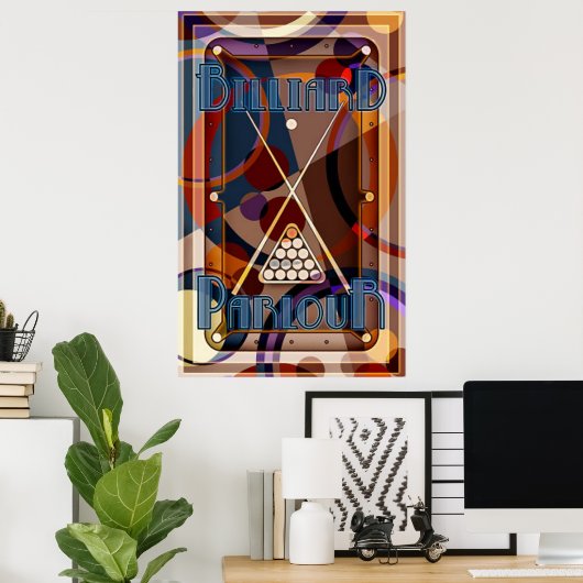 Billiard Parlor Panic Poster (Heimbüro)