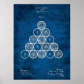 Billiard Patent Art #1 Pool Room Decke Poster (Vorne)