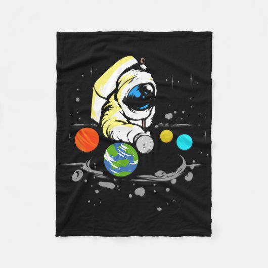 Billiard Player Astronaut Snooker Billiard Geschen Fleecedecke (Vorderseite)