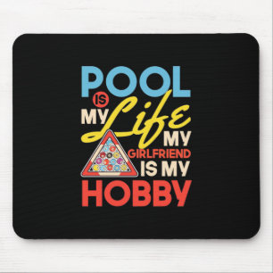 Billiard Player Billard Pool ist mein Leben Mousepad
