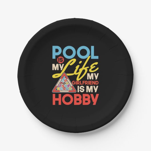 Billiard Player | Billard Pool ist mein Leben Pappteller (Vorderseite)