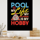Billiard Player | Billard Pool ist mein Leben Poster (Küche)