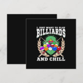 Billiard Player | Billard spielen Einladung (Vorne/Hinten)