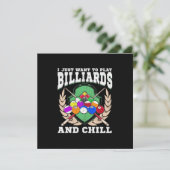 Billiard Player | Billard spielen Einladung (Stehend Vorderseite)