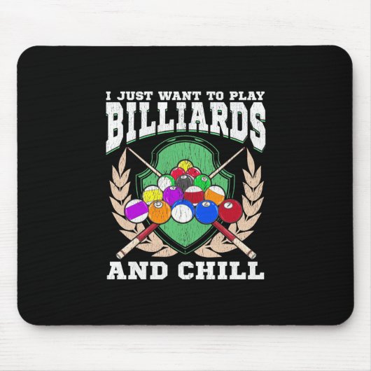 Billiard Player | Billard spielen Mousepad (Vorne)
