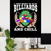 Billiard Player | Billard spielen Poster (Heimbüro)