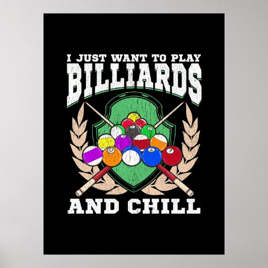 Billiard Player | Billard spielen Poster (Vorne)