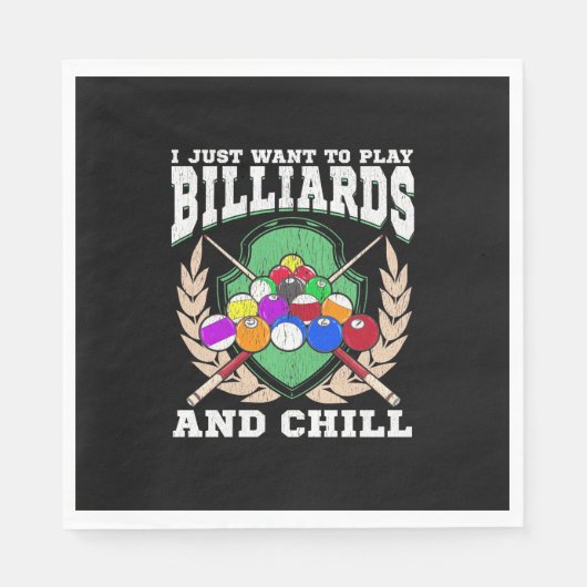 Billiard Player | Billard spielen Serviette (Vorderseite)