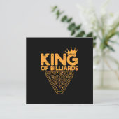 Billiard Player | Billardkönig Einladung (Stehend Vorderseite)