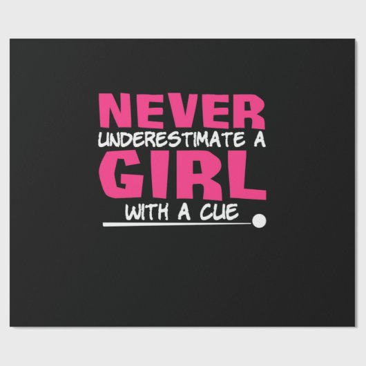 Billiard Player | Billardmädchen mit einem Krug Geschenkpapier (Flach)