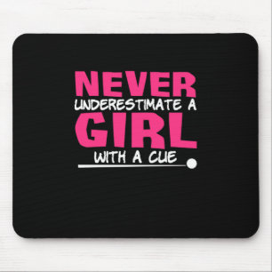 Billiard Player Billardmädchen mit einem Krug Mousepad