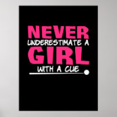 Billiard Player | Billardmädchen mit einem Krug Poster (Vorne)