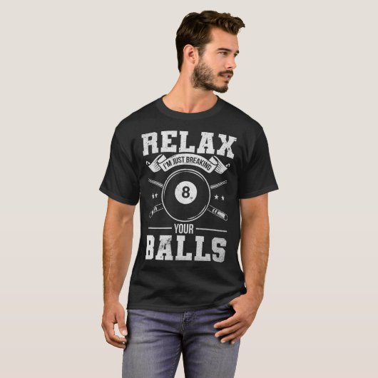 Billiard Player & billiard Pool Game T-Shirt (Vorne ganz)