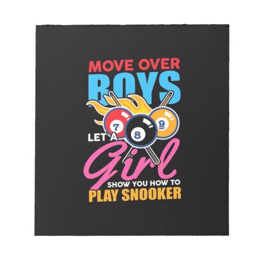 Billiard Player | Dieses Mädchen spielt Billard Notizblock (Vorderseite)