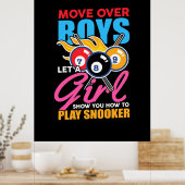Billiard Player | Dieses Mädchen spielt Billard Poster (Küche)