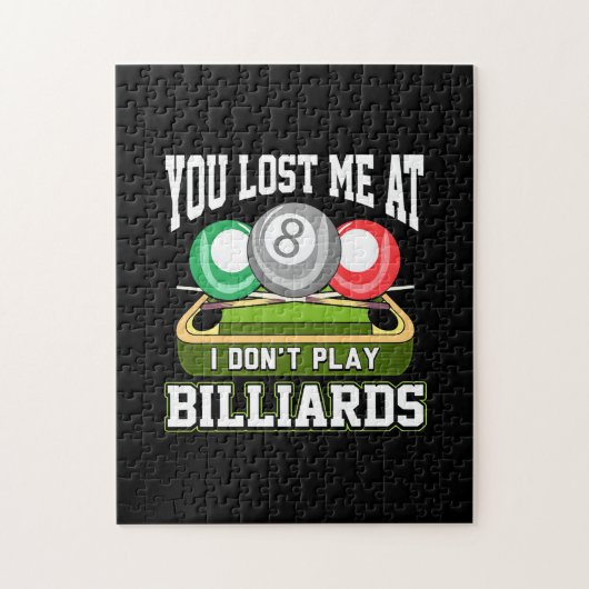 Billiard Player | Du hast mich bei Billard verlore Puzzle (Vertikal)