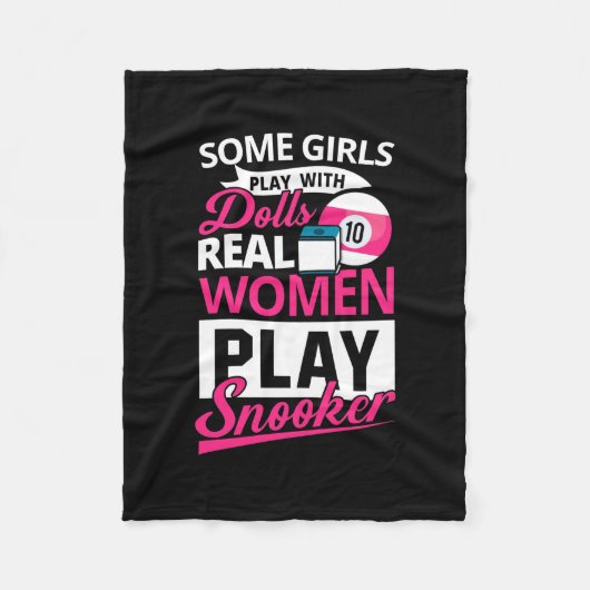Billiard Player | Echte Frauen spielen Snooker Fleecedecke (Vorderseite)