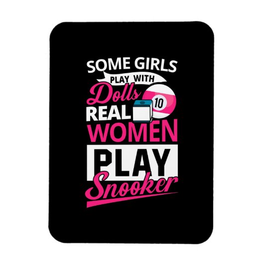 Billiard Player | Echte Frauen spielen Snooker Magnet (Vertikal)