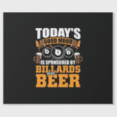 Billiard Player | Heute Billard und Bier Geschenkpapier (Flach)