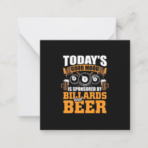 Billiard Player   Heute Billard und Bier Mitteilungskarte