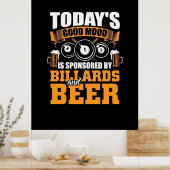 Billiard Player | Heute Billard und Bier Poster (Küche)