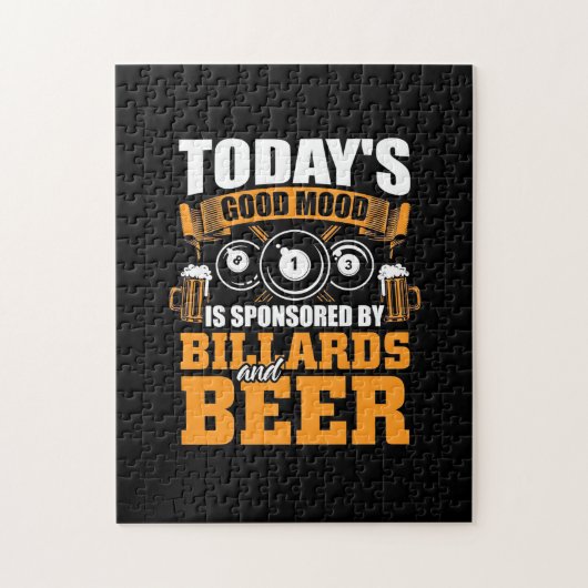 Billiard Player | Heute Billard und Bier Puzzle (Vertikal)
