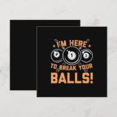 Billiard Player | Ich bin hier, um mit Pools zu sp Einladung (Vorne/Hinten)