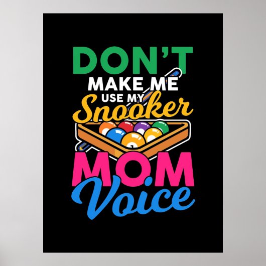 Billiard Player | Ich bin Snooker-Mama Poster (Vorne)