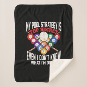 Billiard Player   Meine Pool-Strategie ist geheim Sherpadecke