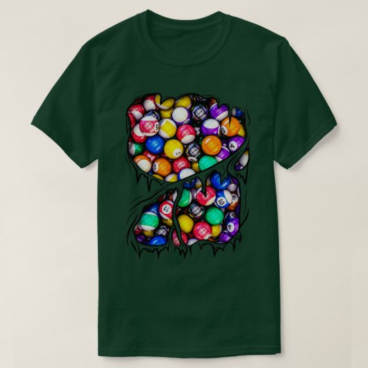 Billiard Player Pool Balls Inside Athlete Hallowee T-Shirt (Design vorne)