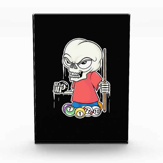 Billiard Player | Skull Billiard Player Fotoblock (Vorderseite)