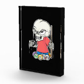 Billiard Player | Skull Billiard Player Fotoblock (Rechts)