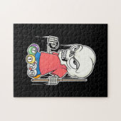 Billiard Player | Skull Billiard Player Puzzle (Horizontal)