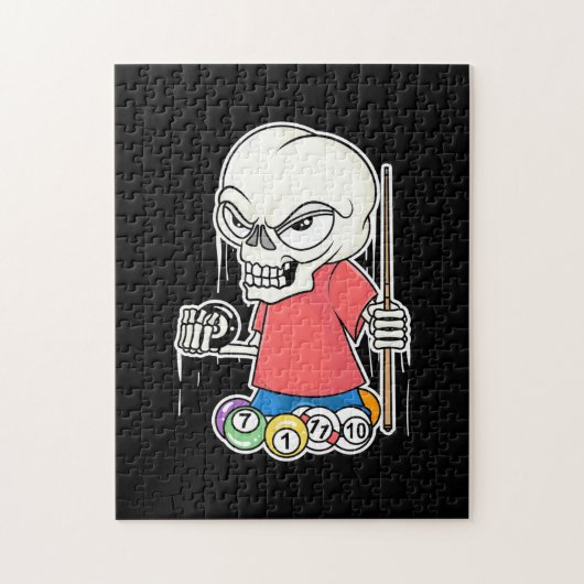Billiard Player | Skull Billiard Player Puzzle (Vertikal)