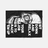 Billiard Player Skull Skeletts Billiards Table Rac Fleecedecke (Vorderseite (Horizontal))